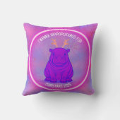 I Wanna Hippo For Christmas-Purple-Customizable- Kussen (Achterkant)