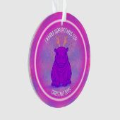 I Wanna Hippopotamus for Christmas - Purple Ornament (voorkant)