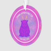 I Wanna Hippopotamus for Christmas - Purple Ornament (voorkant)