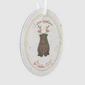 I Wanna Hippopotamus Reindeer for Christmas 2025  Ornament (voorkant)