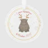 I Wanna Hippopotamus Reindeer for Christmas 2025  Ornament (achterkant)