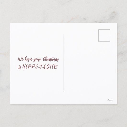 I Want a HIPPO POTAMUS For Christmas Feestdagenkaart (Achterkant)