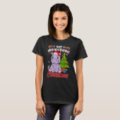I Want A Hippopotamus For Christmas Hippo Pajamas T-shirt (Voorkant volledig)