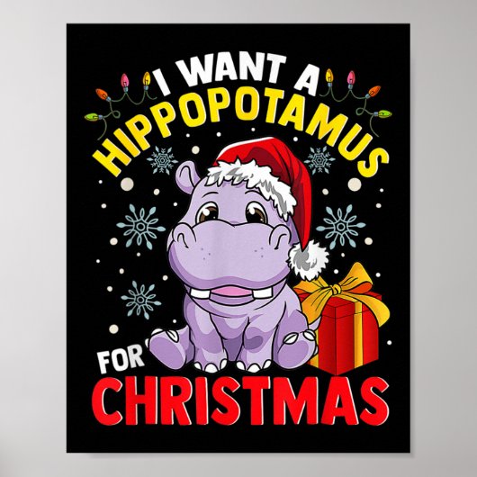 I Want A Hippopotamus For Christmas  Poster (Voorkant)