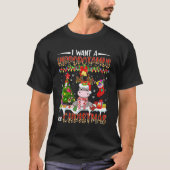 I Want A Hippopotamus For Christmas Santa Reindeer T-shirt (Voorkant)