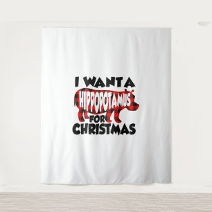 I Want a Hippopotamus for Christmas Wandkleed