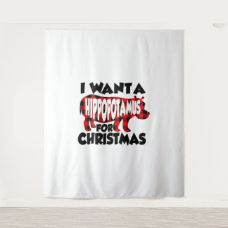 I Want a Hippopotamus for Christmas Wandkleed