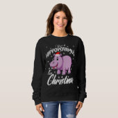 I Want A Hippopotamus For Christmas  Xmas Hippo Trui (Voorkant volledig)