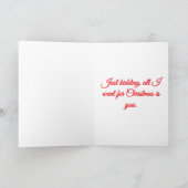 I Want a Hippopotomus for Christmas Kaart (Binnen)