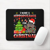 I Want A Hiptamus Christmas Funny Xmas Hip Lover  Muismat (Met muis)