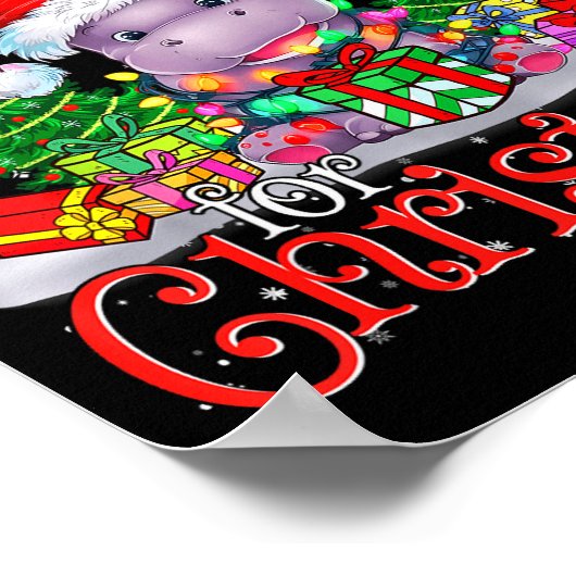 I Want A Hiptamus Christmas Xmas Hip Lover Boy Gir Poster (Hoek)