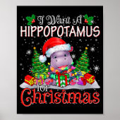 I Want A Hiptamus Christmas Xmas Hip Lover Boy Gir Poster (Voorkant)