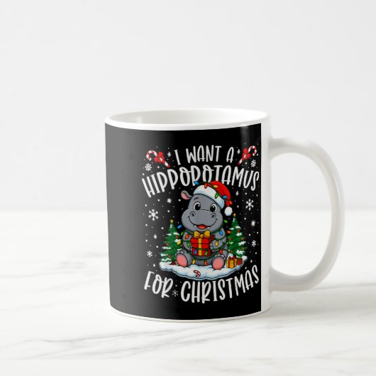 I Want A Hiptamus Christmas Xmas Hip Lover Women G Koffiemok (Rechts)