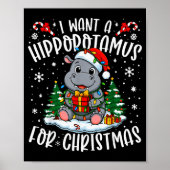 I Want A Hiptamus Christmas Xmas Hip Lover Women G Poster (Voorkant)