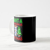 I Want A Hiptamus For Christmas Hip Xmas Boys Girl Koffiemok (Voorkant links)