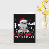 I Want A Hiptamus For Christmas Xmas Hip For Kid W Kaart (Gele Bloem)