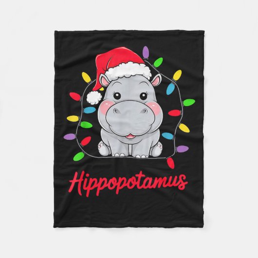 I Want A Hiptamus For Christmas Xmas Hip Lover Fun Fleece Deken (Voorkant)