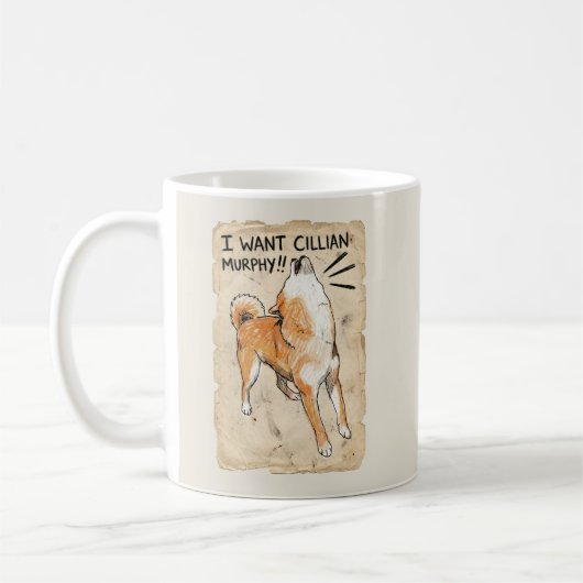 I Want Cillian Murphy – Fangirl Shiba Inu Mug Koffiemok (Links)