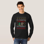 I Want For Christmas Is A Monkey Boy Girl  Ugly Sw T-shirt (Voorkant volledig)