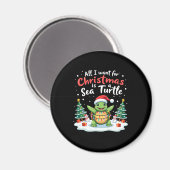 I Want For Christmas Is A Sea Turtle Xmas Tree Lig Magneet (Voorkant / Achterkant)