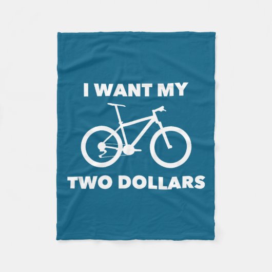 I Want My Two Dollars 2$ Movie Quote Retro 80s Vin Fleece Deken (Voorkant)