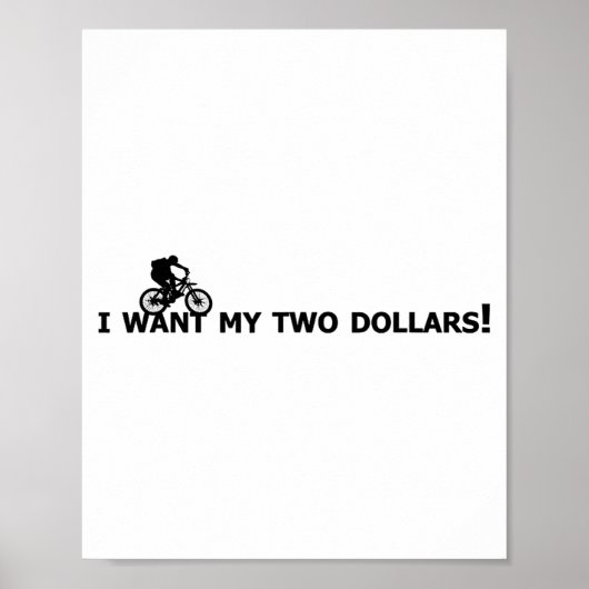 I Want My Two Dollars! Better Off Dead Funny Movie Poster (Voorkant)