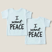 “I Want Peace”  design (Ontwerp Voorkant & Achterkant)