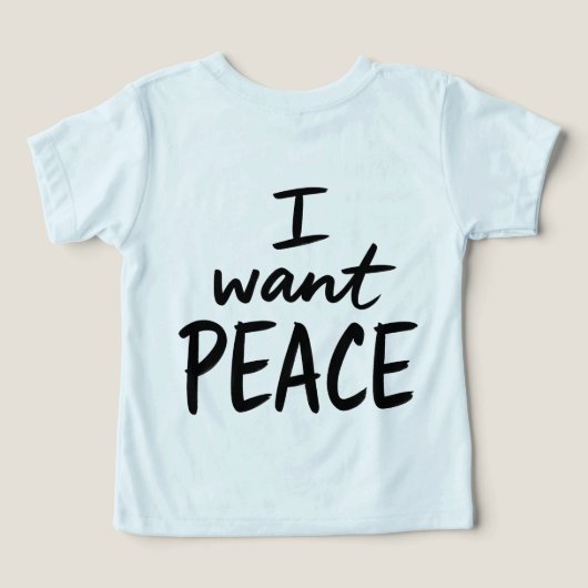 “I Want Peace”-ontwerp (Design achterkant)