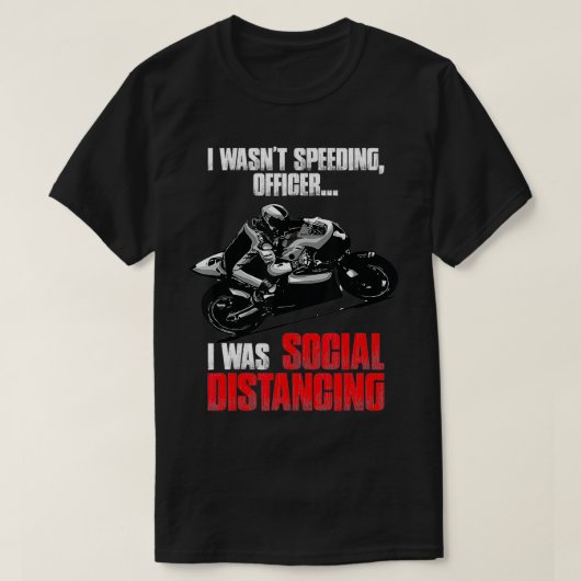 I Want Speeding Officer ontwerp voor motorrijden T-shirt (Design voorkant)
