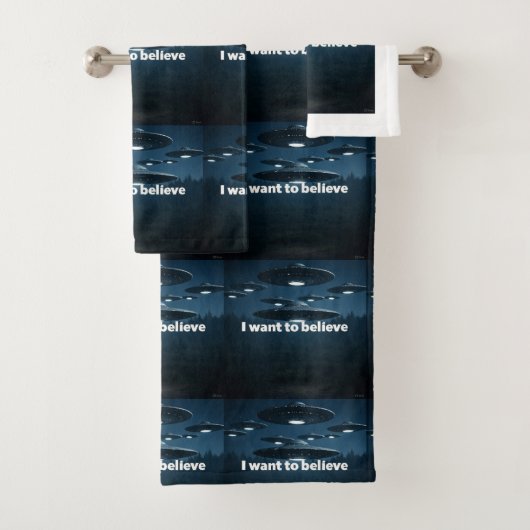 I want to believe bad handdoek (Insitu)