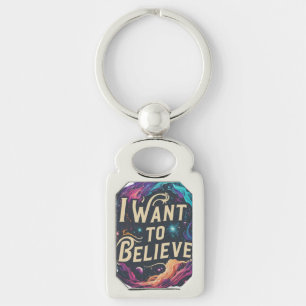 I Want To Believe beroemd gemaakt door Rectangle M Sleutelhanger