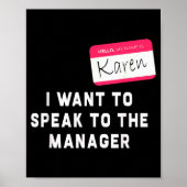 I Want To Speak To The Manager Karen Halloween Cos Poster (Voorkant)