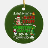I want to watch christmas movies GOLDENDOODLE Keramisch Ornament (Voorkant)