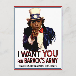 I Want You - Obama Political Postcard Briefkaart