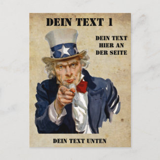 I Want You, Uncle Sam Briefkaart