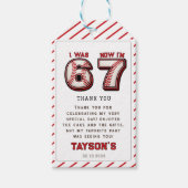 I Was 6, Now I’m 7 – Baseball 7th Birthday Cadeaulabel (Voorkant)