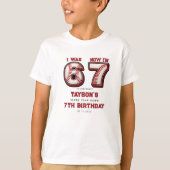 I Was 6, Now I’m 7 – Baseball 7th Birthday T-shirt (Voorkant)