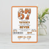 I Was 6, Now I’m 7 – Basketball 7th Birthday Kaart (Staand voorkant)