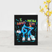 I Was 6 Now I’m 7 Six Seven Funny Birthday Kids Kaart (Gele Bloem)