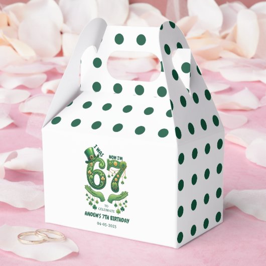 I Was 6 Now I’m 7 St. Patrick’s Day Boy Birthday Bedankdoosjes (Huwelijk)