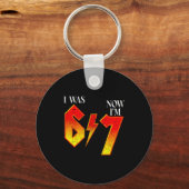 I Was 6 Now I'm 7 Birthday Funny Six Seven Meme 6  Sleutelhanger (Voorkant)