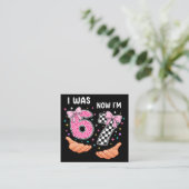 I was 6 now I'm 7 cute birthday numbers Informatiekaartje (Staand voorkant)