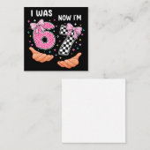 I was 6 now I'm 7 cute birthday numbers Informatiekaartje (Voorkant / Achterkant)