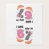 I was 6 now I'm 7 cute birthday numbers Kaart (Buitenkant ongevouwen)