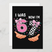 I was 6 now I'm 7 cute birthday numbers Kaart (Voorkant / Achterkant)