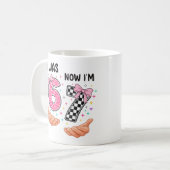 I was 6 now I'm 7 cute birthday numbers Koffiemok (Voorkant links)