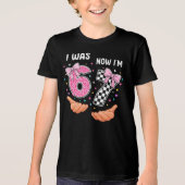 I was 6 now I'm 7 cute birthday numbers Tri-Blend Shirt (Voorkant)