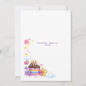 I Was 6 Now I'm 7 Girls 7th Birthday Kaart (Achterkant)