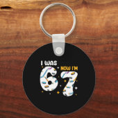 I Was 6 Now Im 7 Hockey Birthday  Sleutelhanger (Voorkant)