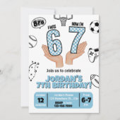 I was 6 Now I'm 7 Invite, 67 Theme Kaart (Voorkant)